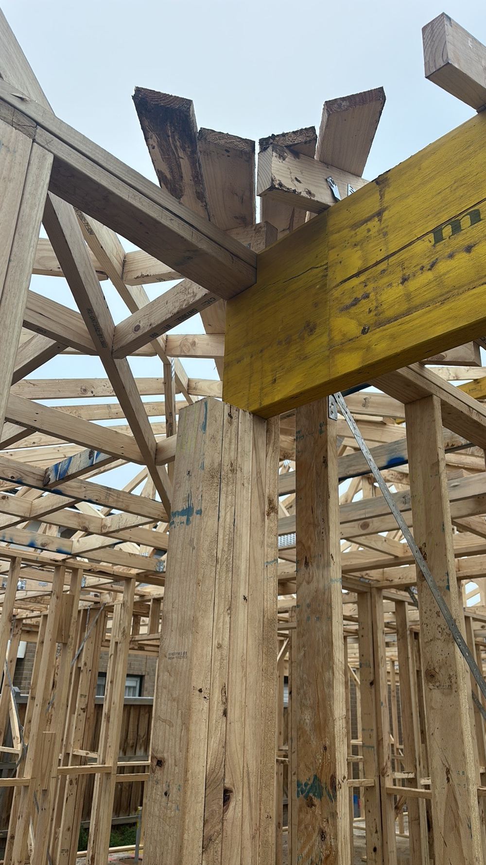 Beam connection not matching engineering, recorded on a frame inspection in Fraser Rise