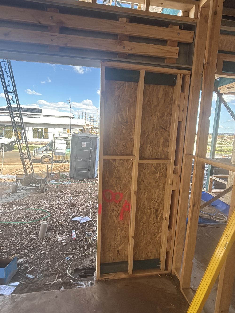 Garage wall out of plumb, Fraser Rise