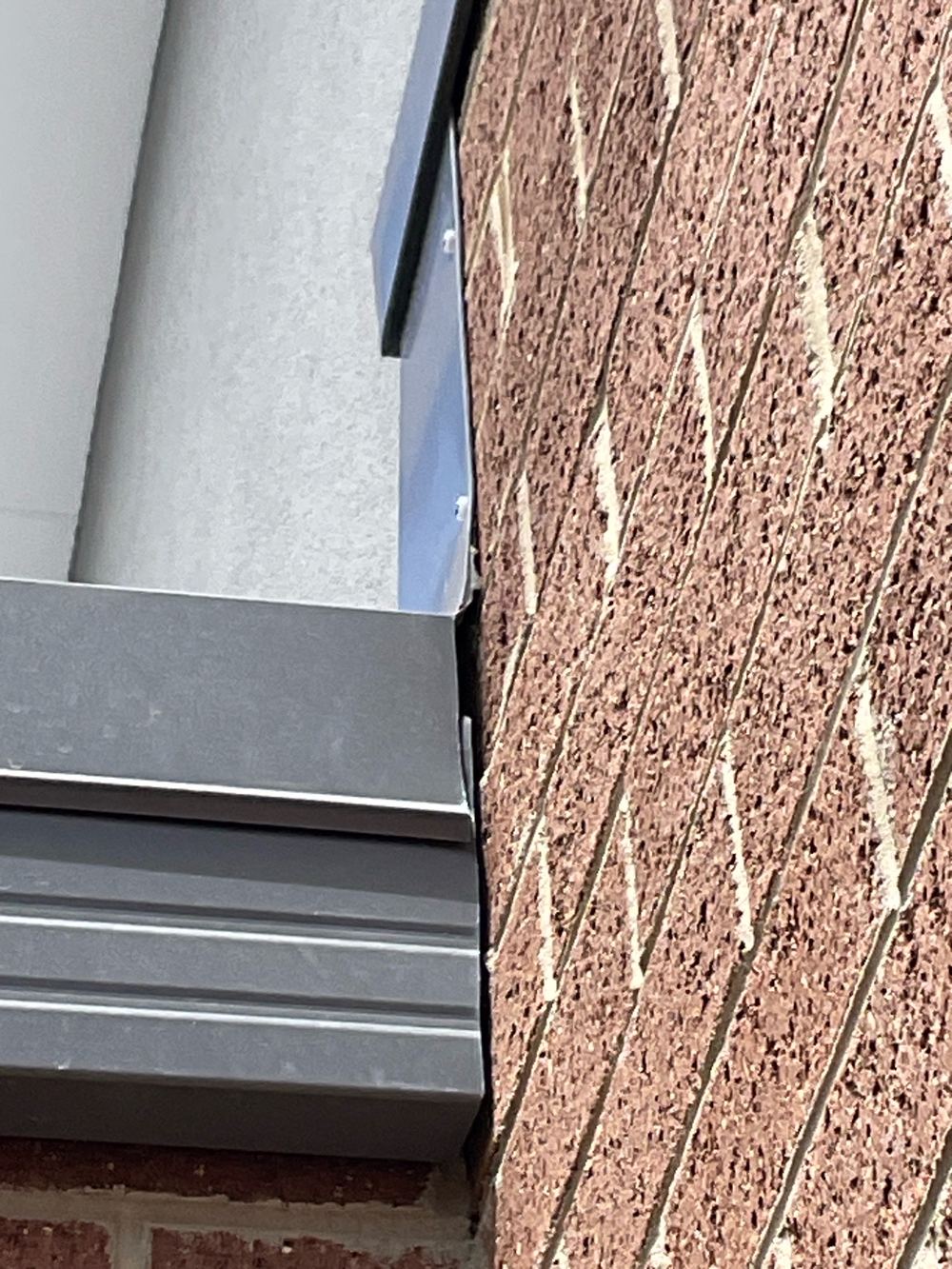 Gap to an external wall, recorded on a pre-handover inspection in Fraser Rise