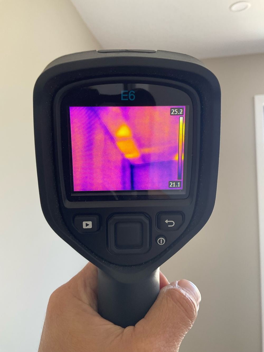 Loose and out of place ceiling insulation, recorded on a pre-handover inspection in Fraser Rise