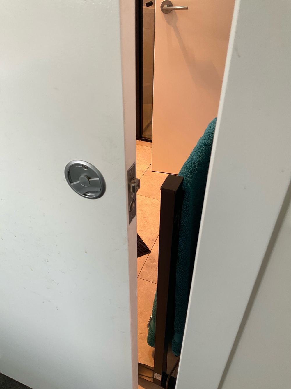 Lock fitted on the wrong side of a door, found during a pre-purchase inspection in Maidstone