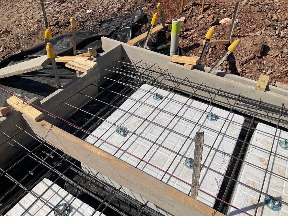 Slab mesh sagging, recorded on a slab pre-pour inspection in Fraser Rise